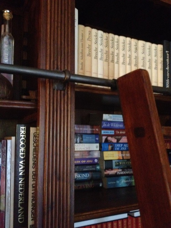 Image 1 of Eichholtz boekenkast bibliotheek kast King William + ladder - 322 cm