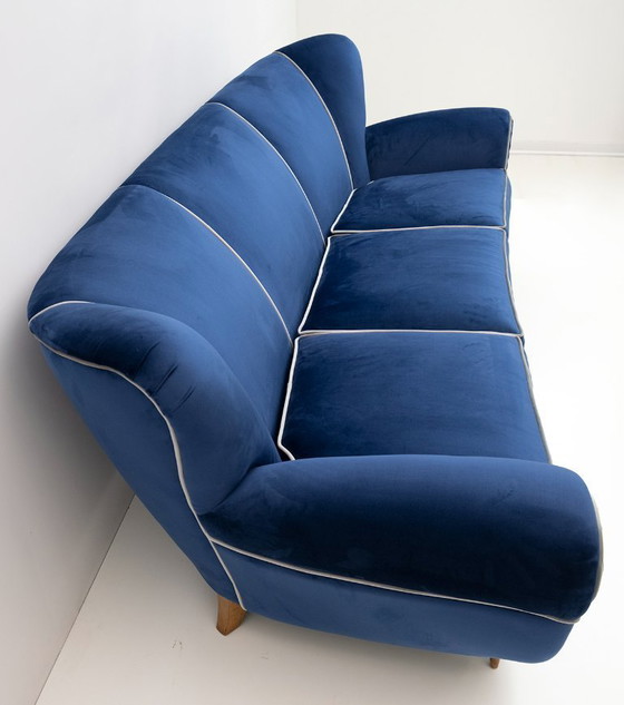 Image 1 of Divano in velluto italiano Art Déco Guglielmo Ulrich, anni '40