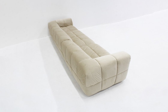 Image 1 of Divano modulare vintage Arflex Strips in velluto beige Cini Boeri