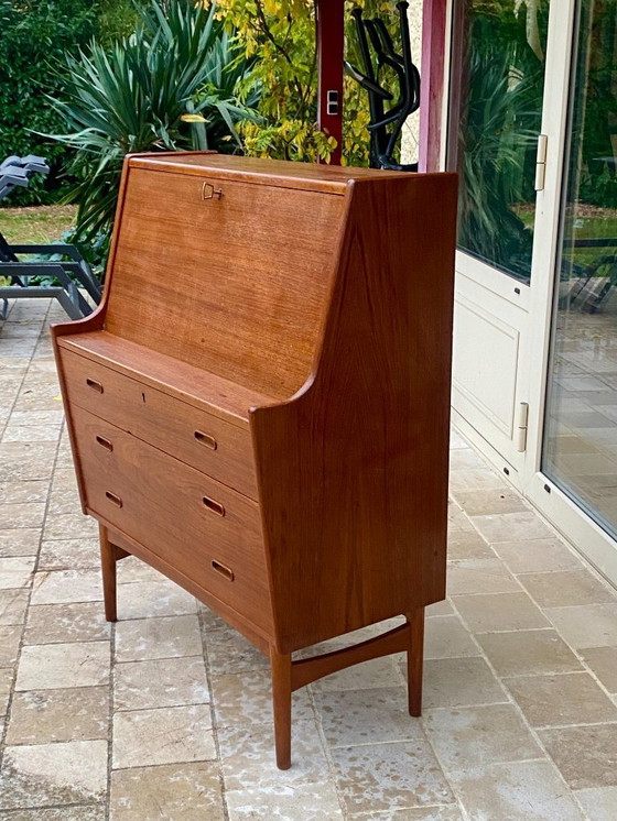 Image 1 of Secrétaire / bureau danois modèle 37 par Arne Wahl Iversen pour Vinde Møbelfabrik – Années 60.
