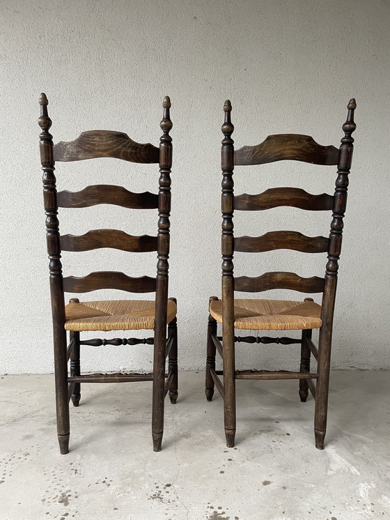 Image 1 of sillas rústicas de paja, 1950