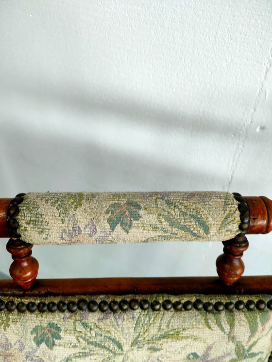 Image 1 of Sedia a dondolo antica vintage con meccanismo a bobina