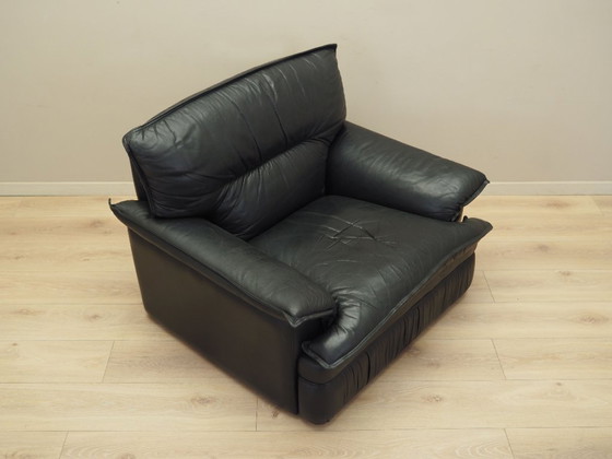 Image 1 of Leren fauteuil, Italiaans ontwerp, jaren 1960, productie: Italië