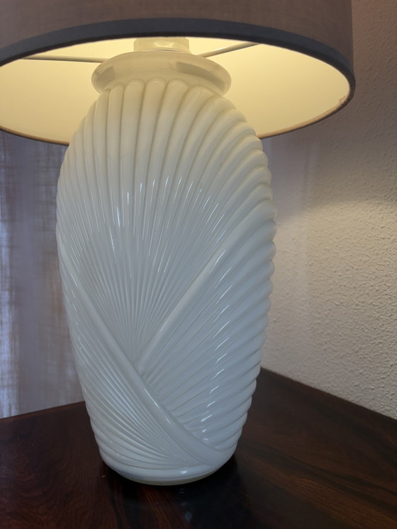 Vintage Art Deco Anchor Hocking Tafellamp/Vaas – Tafellampen, Glass, Textile (photo 5 of 9)