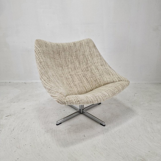 Image 1 of Vintage Oyster fauteuil met kruisvoet van Pierre Paulin voor Artifort, 1965