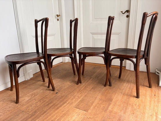 4x J Kohn Thonet style Dining chairs – Jacob & Josef Kohn, Wood (photo 8 of 11)