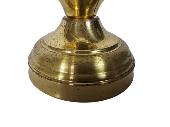 Image 1 of Goblet lamp - table lamp - brass - alabaster - 90s - design