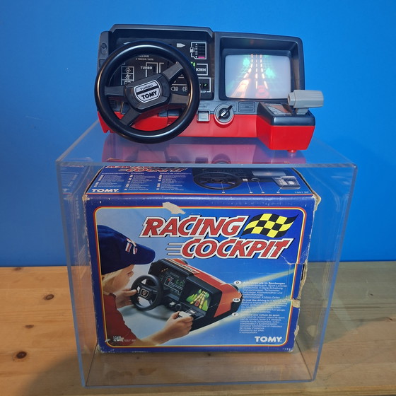 Image 1 of Tomy Racing Cockpit 80s analog arcade game