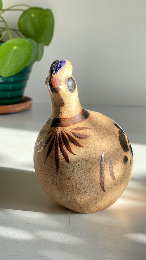 Image 1 of BIRD Handmade stoneware Mexico VINTAGE