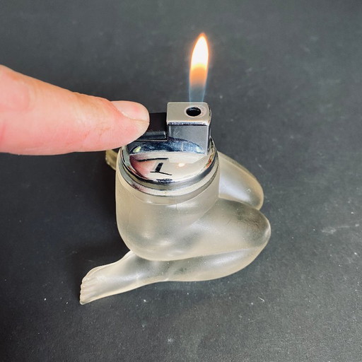 Vintage sculpture lighter – plastic figure (70s/80s)