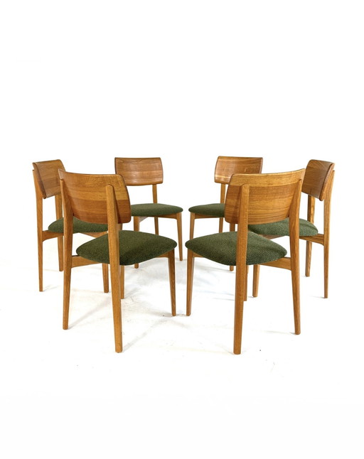 Set of 6x restored Danish dining chair '70
