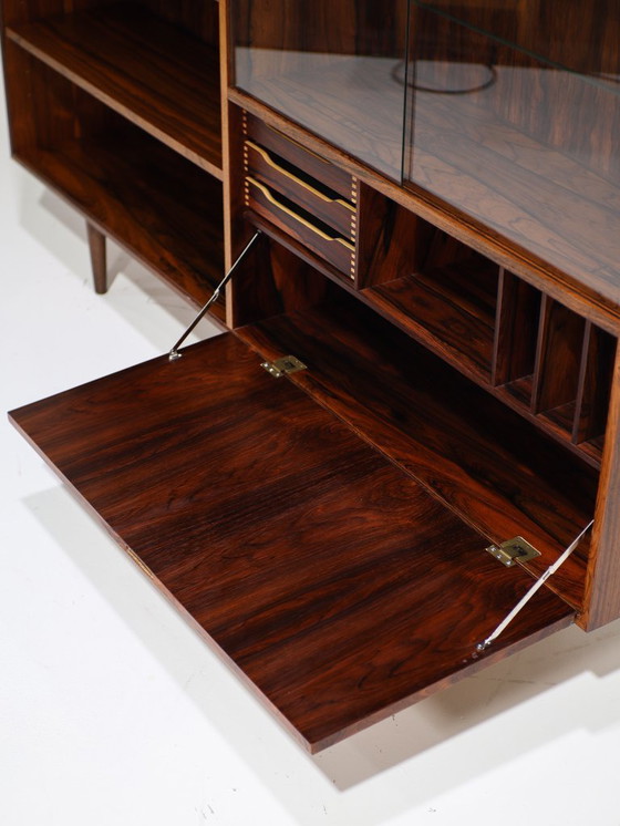 Image 1 of Palissander boekenkast wandkast vintage Deens