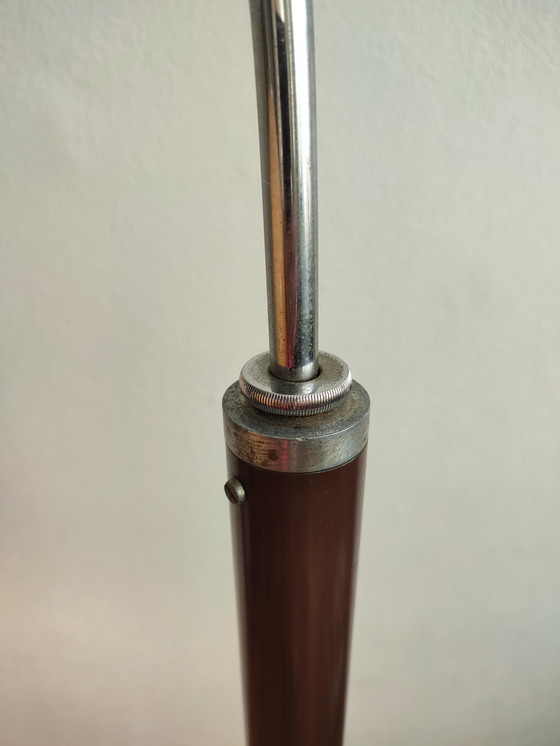 Image 1 of Lampadaire Artifort à double arche marron vintage