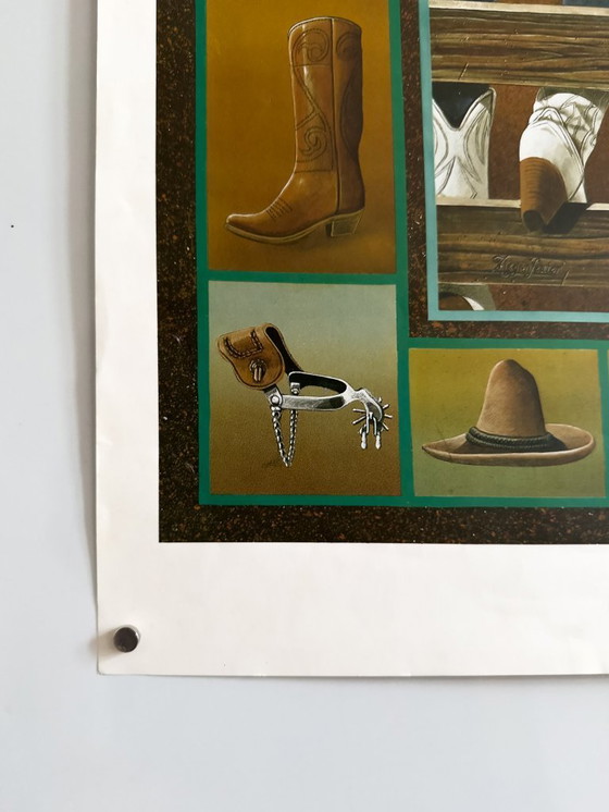 Image 1 of Mustang Jeans & Jackets "Horse" – c. 1980s – Original vintage A1 Poster | 84.1 × 59.4 cm | Germany