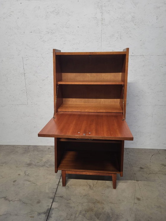Image 1 of Vintage barkast / secretaire in mid-century stijl – compact model