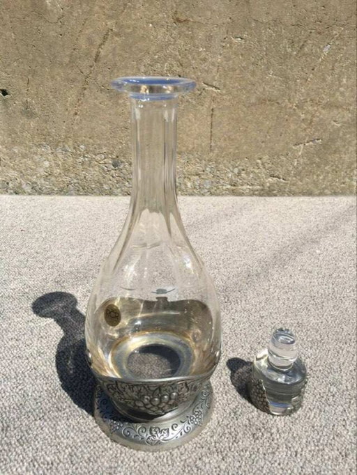 bellissima caraffa Royal Cristal Rock con latta