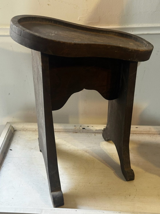 Old wooden shoeblack's footrest, late 19th early 20th century, Decorative Objects, Brown (photo 5 of 14)