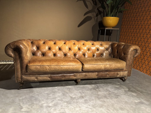 Chesterfield Cognac Leren Bank