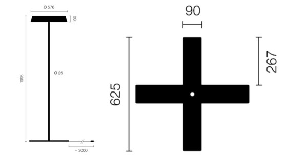 Image 1 of Lámparas de pie Belux Koi Naoto Fukasawa, diseño blanco mate regulable