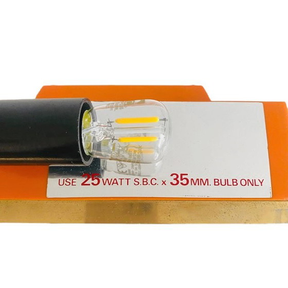 Image 1 of Vintage Mid Century Metamec Wecker Orange Gold mit Licht