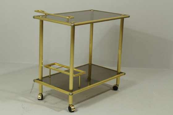 Image 1 of Italienischer Servierwagen aus Messing, 1980er