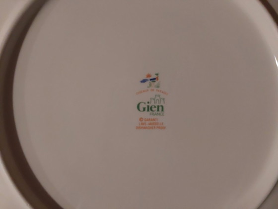 Image 1 of Grand plat Gien oiseau de paradis 