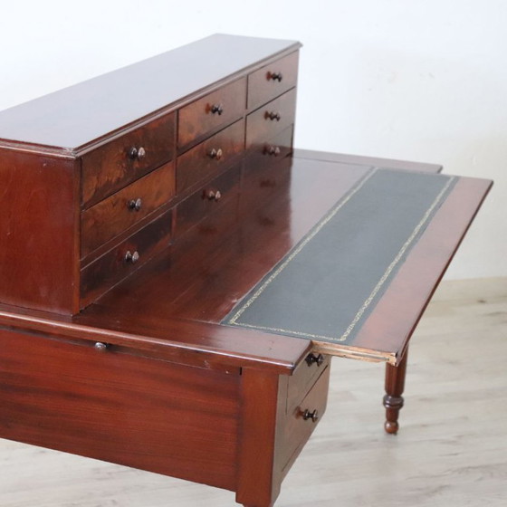 Antiek bureau van mahonie, Italië 19e eeuw – Wood (photo 17 of 17)
