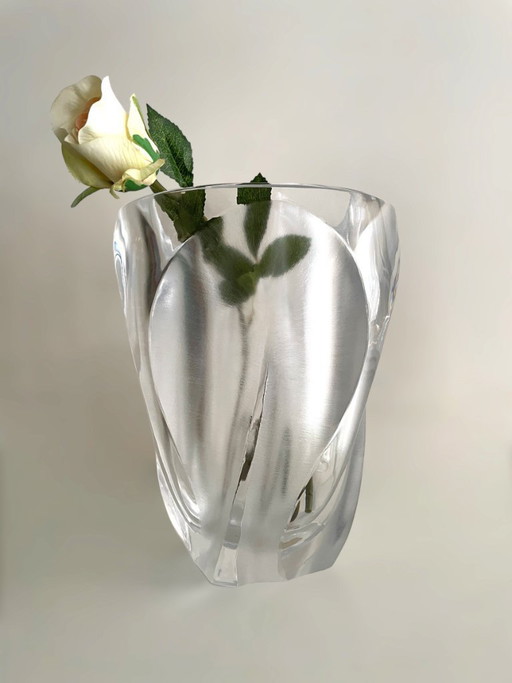 Vintage Lalique Ingrid Kristallvase – Großes französisches Kristallglas-Kunstwerk