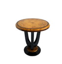 2x runder Beistelltisch im Art-Deco-Stil