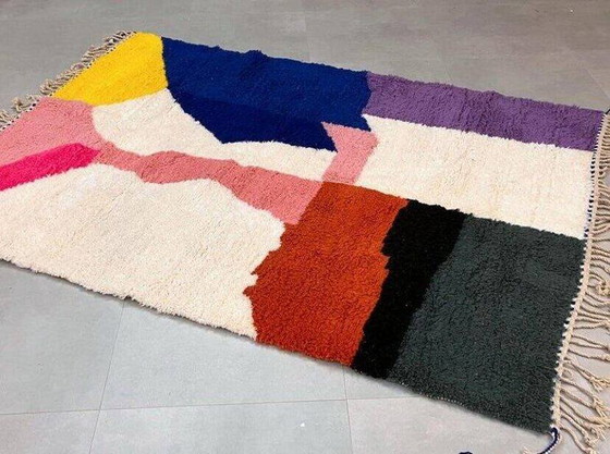 Alfombra bereber multicolor de lana 250cm x 150cm – Wool, Cotton, Modern (photo 2 of 7)