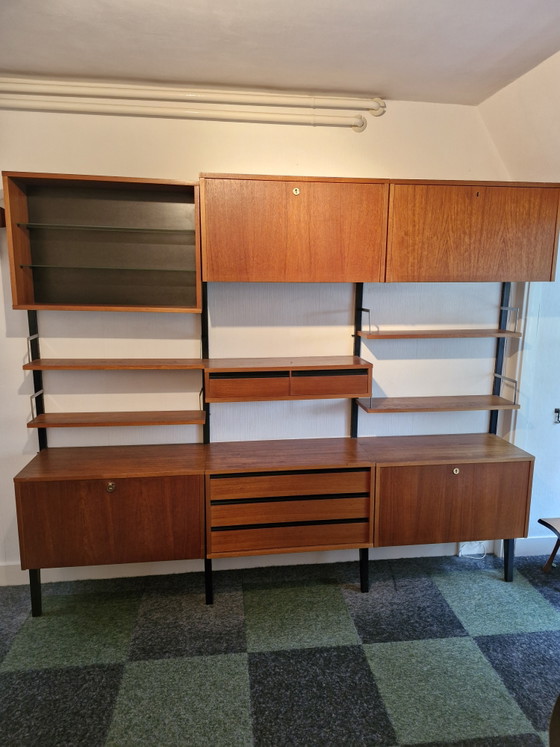 Vintage Wall System / Wall cabinet Simplalux 70s – Metal, Wood (photo 10 of 12)