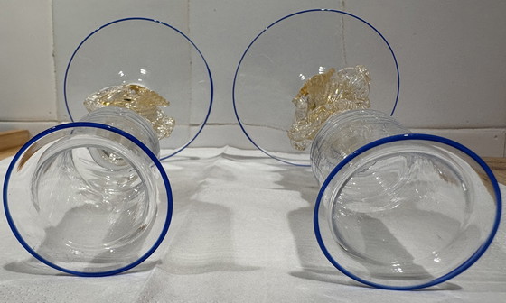 Image 1 of 2 Vintage Italian Murano candlesticks