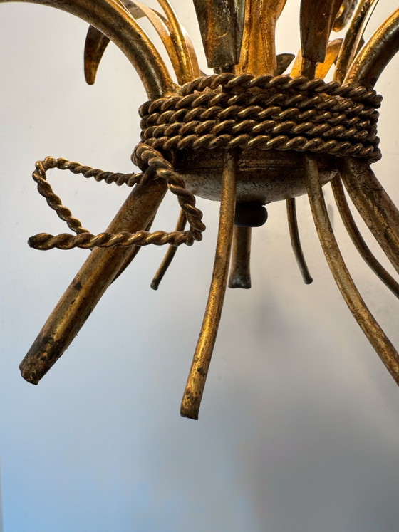 Image 1 of Lustre épi de blé doré Hans KOGL années 70