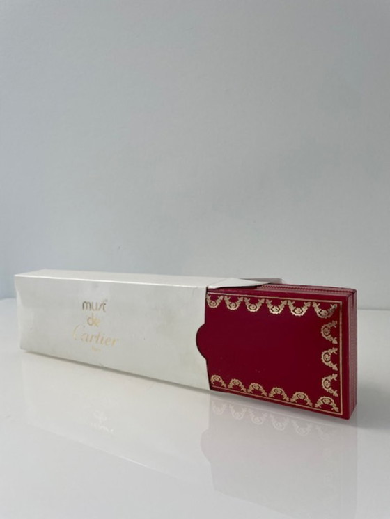 Image 1 of Bolígrafo Cartier Must Santos – Sin usar, platino, completo