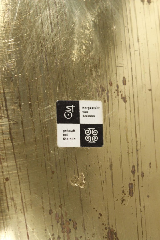 Image 1 of Willy Steinlin - Tablett aus säuregeätztem & patiniertem Messing Schweizer Design 1960s