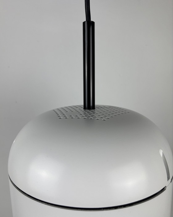Image 1 of Staff Leuchten Arnold Berges Duo Matte white Vintage Pendant Lamp, Space Age, 70s, Mid Century, Industrial design, Germany 1970s