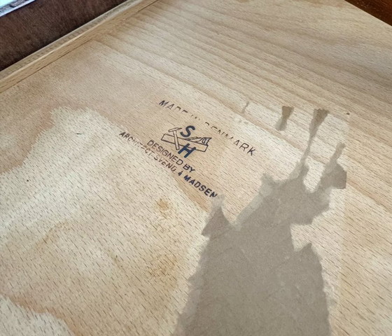 Image 1 of Gebogener Teakholzschreibtisch von Svend Aage Madsen 60s