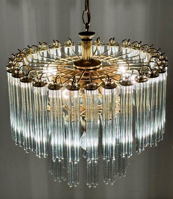 Image 1 of Mid-century chandelier/ceiling lamp by Gaetano Sciolari, Murano, Italy, 1970s.