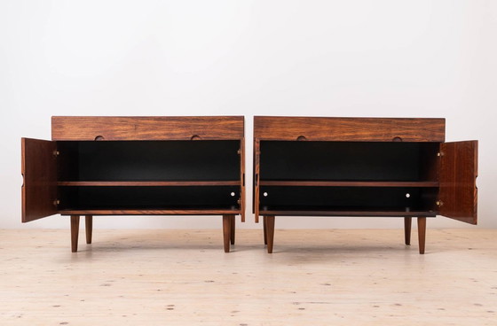 Image 1 of Par de armarios de estilo moderno de mediados de siglo, diseñados por H. W. Klein para Bramin, Dinamarca, década de 1960.