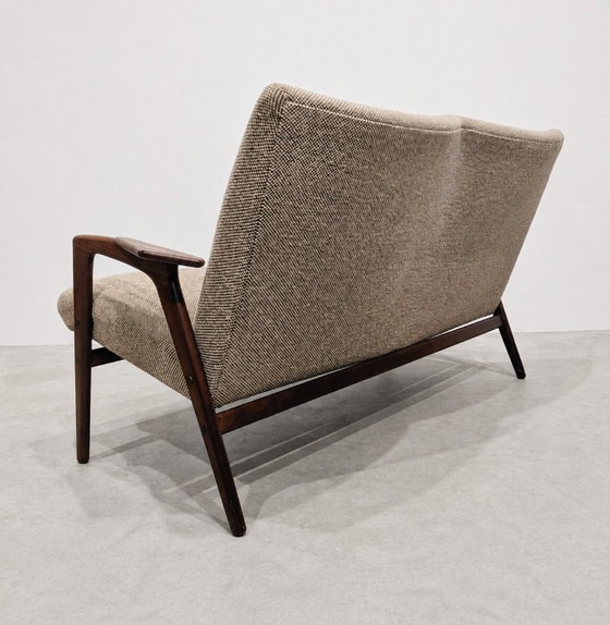 Image 1 of Vintage Scandinavian two-seater sofa in solid teak