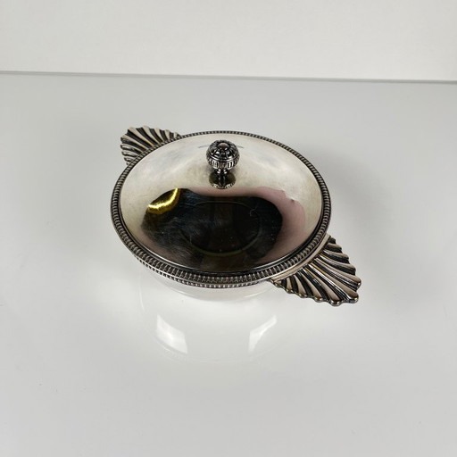 Silver-plated sugar bowl, Art Deco style – 20th century