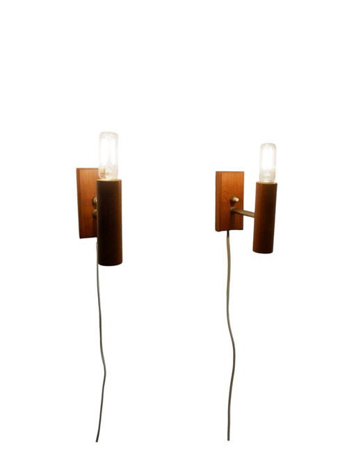 Set of 2 Danish wall lamps, 1960s