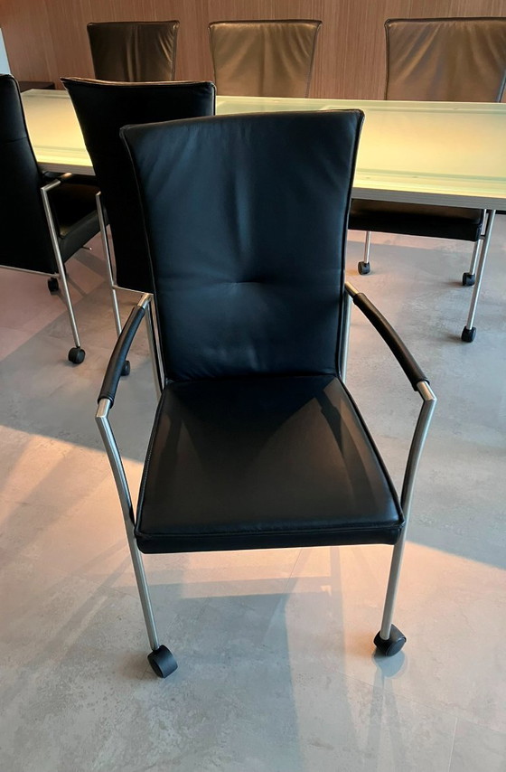 Eetkamerset (Ronald Schmitt Eettafel En 6 Framati Eetkamerstoelen) – Metal (photo 9 of 11)