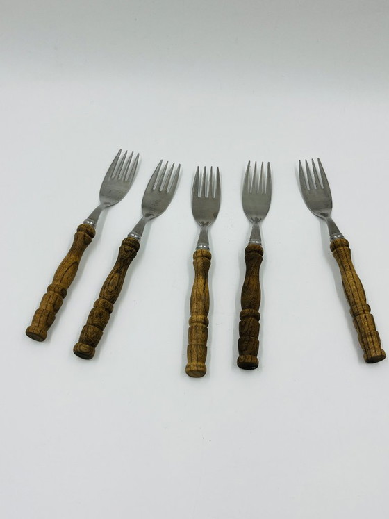 Set di posate vintage da 22 pezzi con manici effetto legno – Wood (photo 12 of 24)