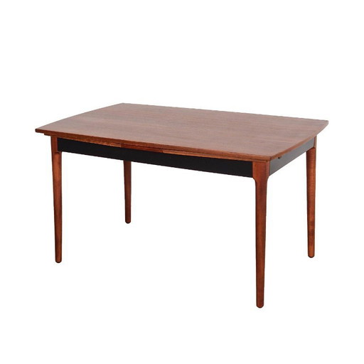 Walnut table, Danish design, 1970s, manufactured in Denmark