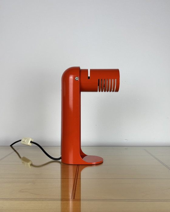 Image 1 of Flip Top Space Age Desk Lamp Leuka 1970s by Richard Carruther Vintage Table Lamp Space Age 70s Mid Century Industrial Italy