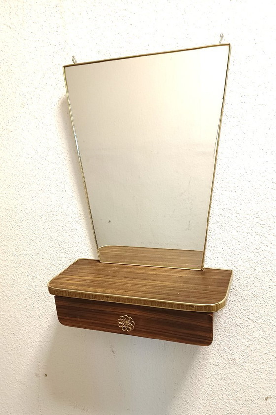Image 1 of Fifties mirror with drawer