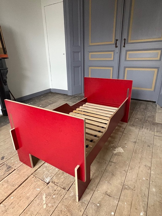 Image 1 of Lit Nils Holger Moormann contreplaqué de bouleau rouge