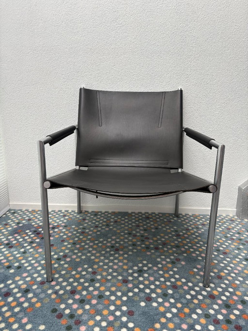 Sillón Spectrum SZ02 Martin Visser - Cuero De Silla Y Estructura Cromada
