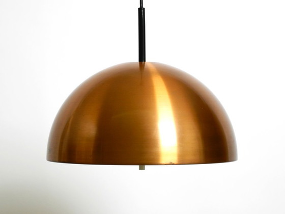 Image 1 of Rara lámpara colgante Space Age original de los años 70 con pantalla de cobre de Staff